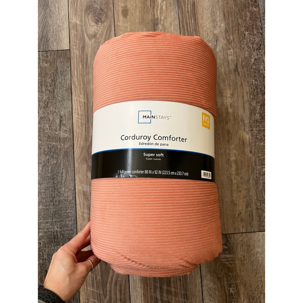 NEW Mainstays Super Soft Terracotta Corduroy Comforter Full/Queen - Picture 6 of 9